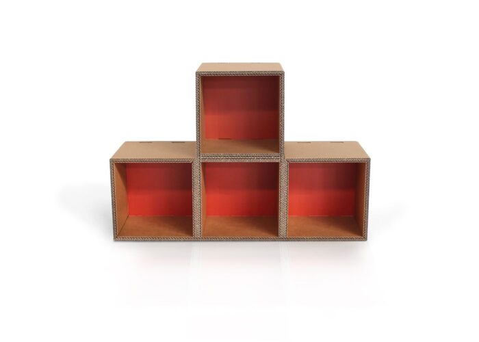 Lifi T libreria tetris in cartone