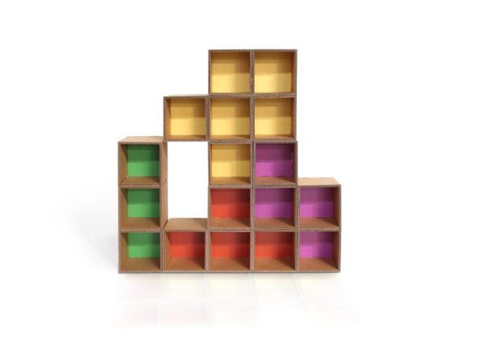 Lifi libreria in cartone composizione