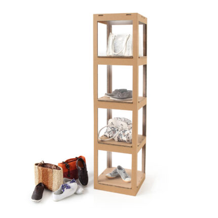 Espositore ecosostenibile a vetrina quadrato in cartone 'Lobba'