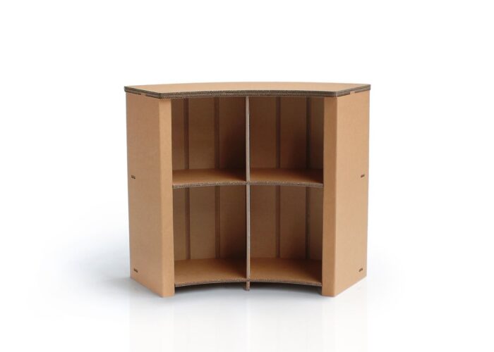 Arredo in cartone - reception ecologica in cartone per fiere e stand "Losa"