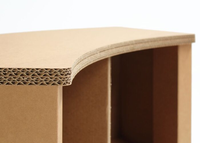 Arredo in cartone - reception ecologica in cartone per fiere e stand "Losa"