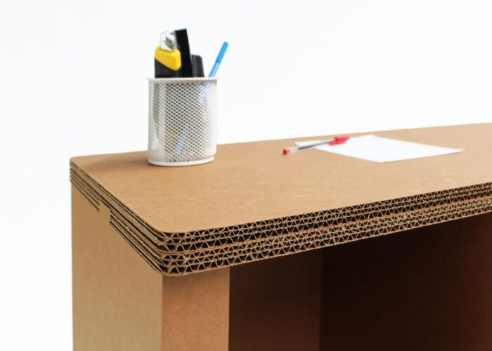 Arredo in cartone - reception ecologica in cartone per fiere e stand "Losa"