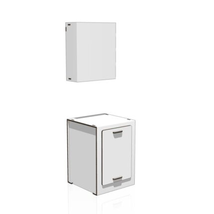 Home staging in cartone - Modulo Bifacciale da 60 + Pensile da 60 Cucina Classica Home Staging