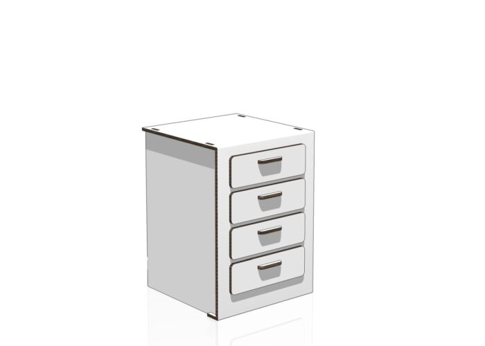 Home staging in cartone - Modulo Cassetti Cucina Classica Home Staging