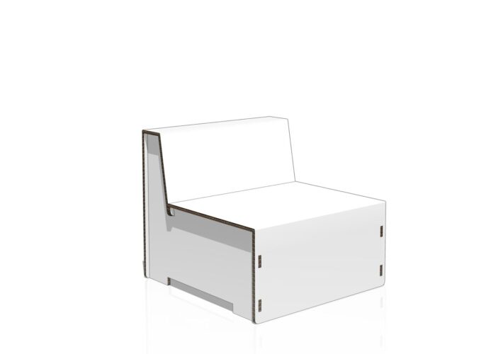 Home staging in cartone - Modulo Divano Zona Giorno Home Staging