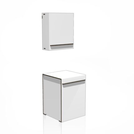 Home staging in cartone - Modulo da 60 + Pensile da 60 Cucina Moderna Home Staging