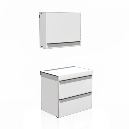 Home staging in cartone - Modulo da 90 + Pensile da 90 Cucina Moderna Home Staging