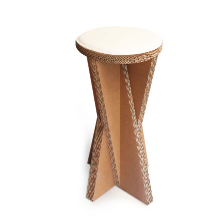 Sgabello incrociato alto in cartone 'Ortles S Plus'