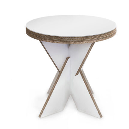 Tavolino basso in cartone con base ad incrocio 'Ortles'