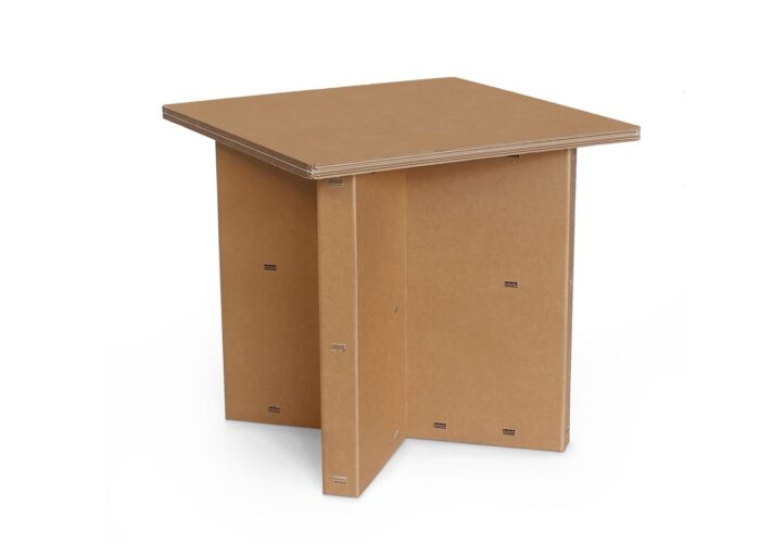 Tavolino quadrato con piano in cartone 'Otro 80 C'