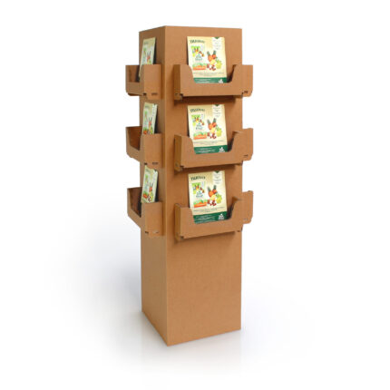 Espositore portadepliant quadrato in cartone 'Pioda Quadro'