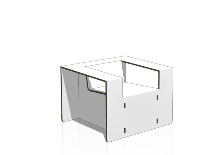 Home staging in cartone - Poltrona Zona Giorno Home Staging