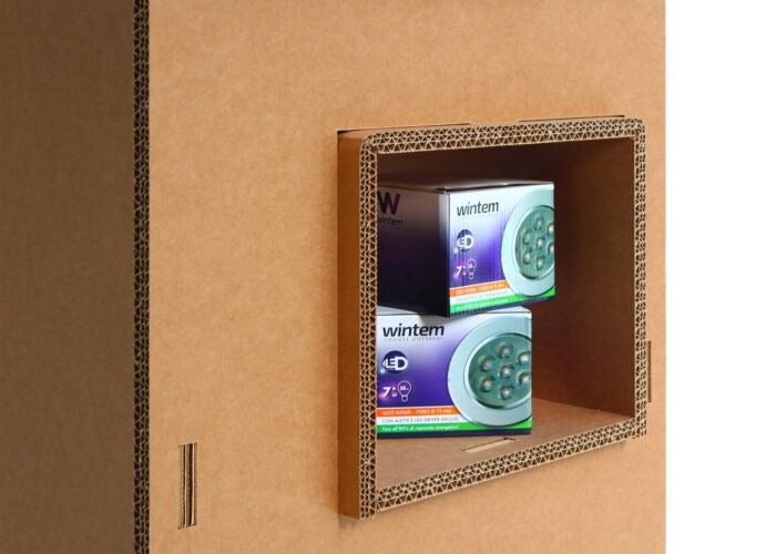 Espositore in cartone - Espositore a colonna in cartone "Porola"