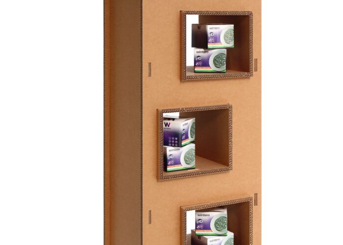 Espositore in cartone - Espositore a colonna in cartone "Porola"