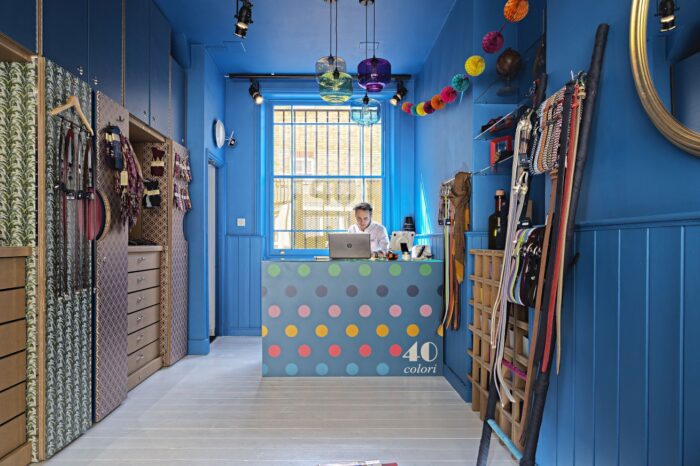 Bancone in cartone - Banco cassa ecologico "Erpice"