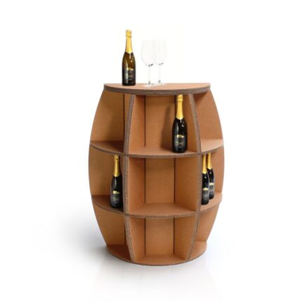 Portabottiglie in cartone a botte ' Rebbio 180'
