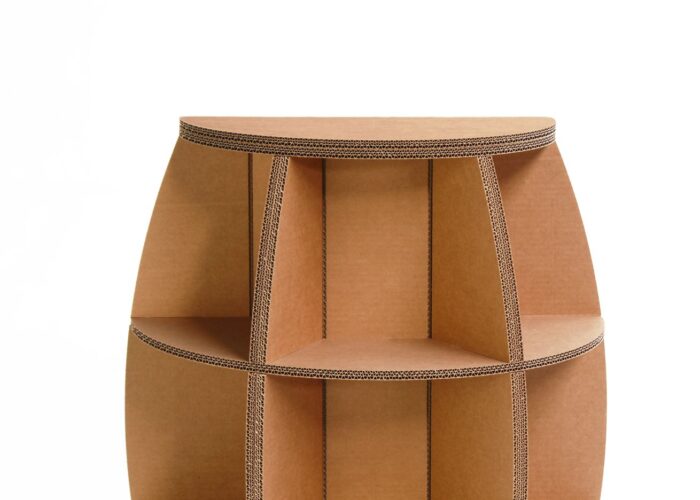 portabottiglie in cartone - espositore ecologico portabottiglie in cartone "Rebbio"