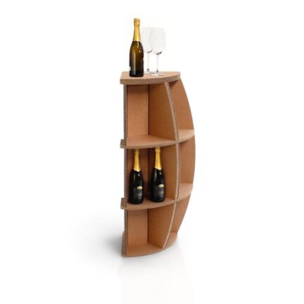 portabottiglie in cartone - espositore ecologico portabottiglie in cartone "Rebbio"