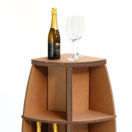 portabottiglie in cartone - espositore ecologico portabottiglie in cartone "Rebbio"