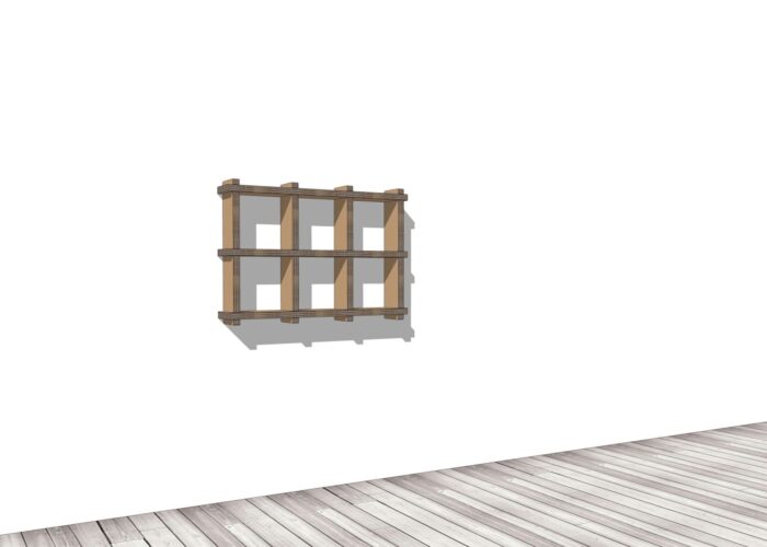 Arredo in cartone - Libreria ecologica a parete "Sea"