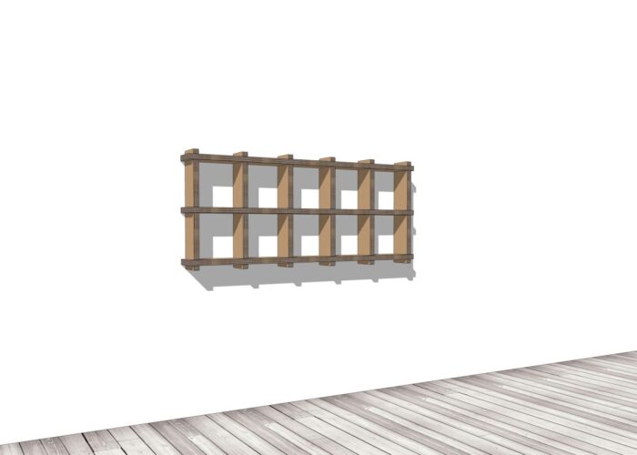 Arredo in cartone - Libreria ecologica a parete "Sea"