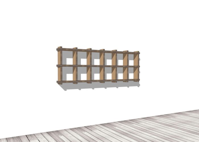 Arredo in cartone - Libreria ecologica a parete "Sea"