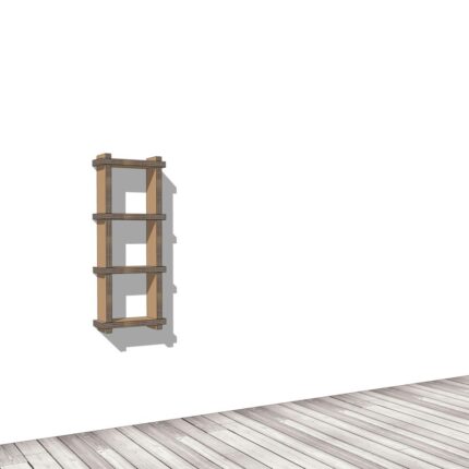 Arredo in cartone - Libreria ecologica a parete "Sea"