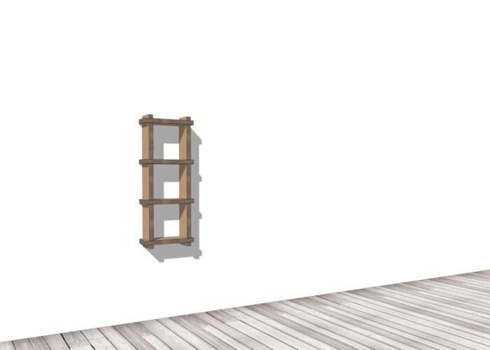 Arredo in cartone - Libreria ecologica a parete "Sea"