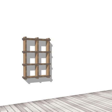 Arredo in cartone - Libreria ecologica a parete "Sea"