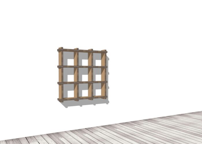 Arredo in cartone - Libreria ecologica a parete "Sea"