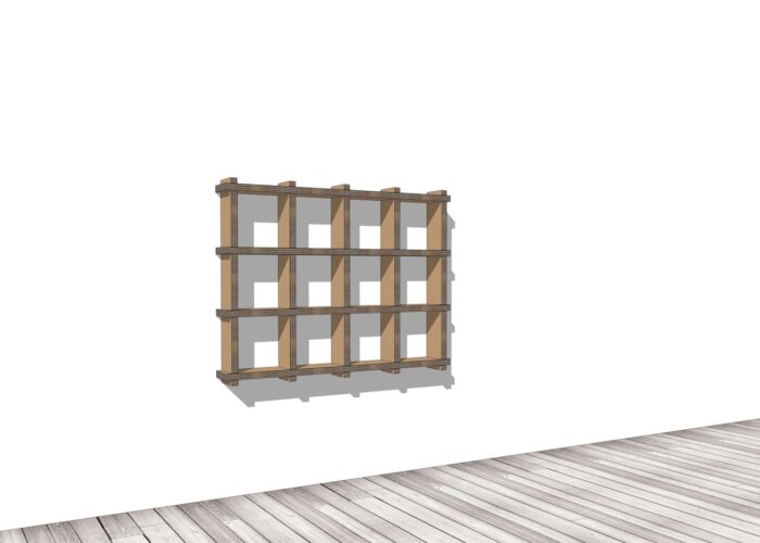 Arredo in cartone - Libreria ecologica a parete "Sea"