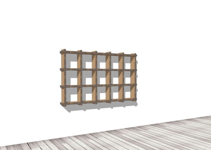 Arredo in cartone - Libreria ecologica a parete "Sea"