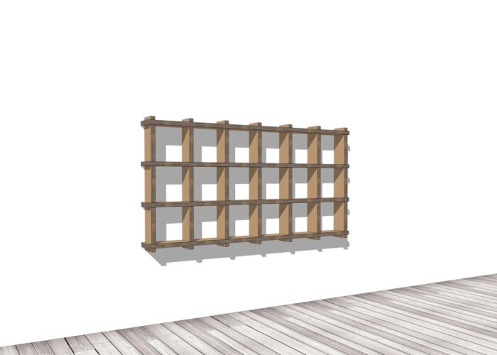 Arredo in cartone - Libreria ecologica a parete "Sea"