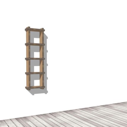 Modulo 4 vani per libreria a muro in cartone 'Sea 40'