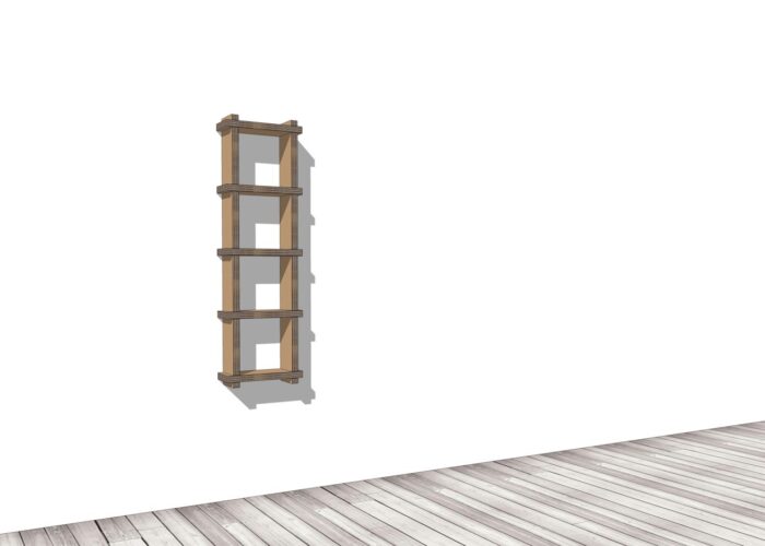 Modulo 4 vani per libreria a muro in cartone 'Sea 40'