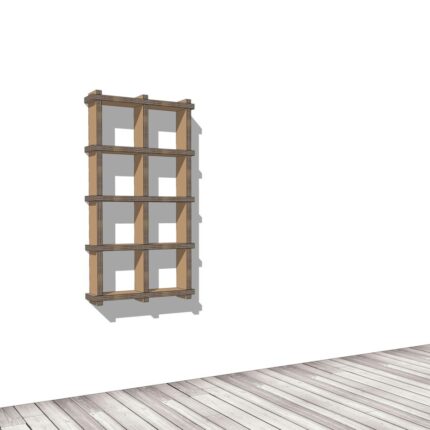 Arredo in cartone - Libreria ecologica a parete "Sea"