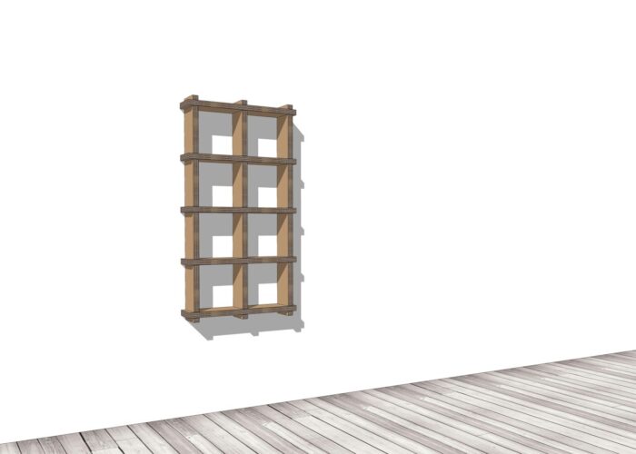 Arredo in cartone - Libreria ecologica a parete "Sea"