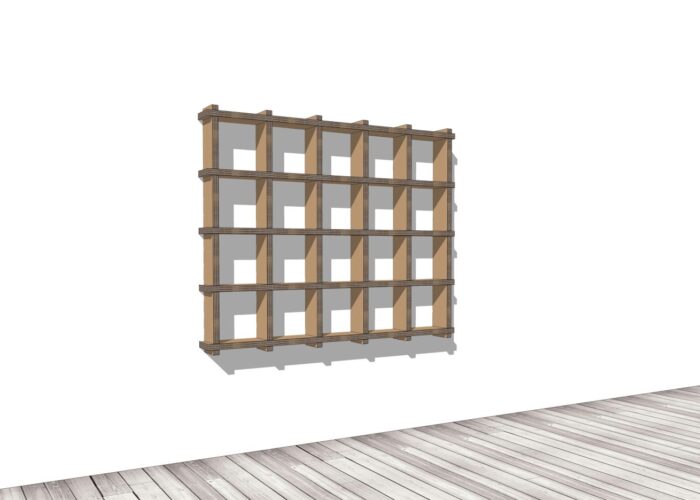 Arredo in cartone - Libreria ecologica a parete "Sea"