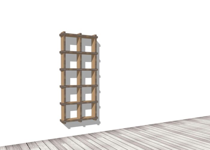 Arredo in cartone - Libreria ecologica a parete "Sea"