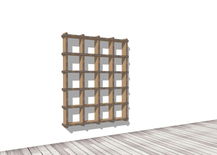 Arredo in cartone - Libreria ecologica a parete "Sea"