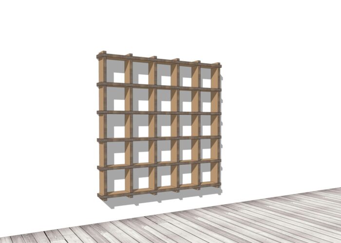 Arredo in cartone - Libreria ecologica a parete "Sea"