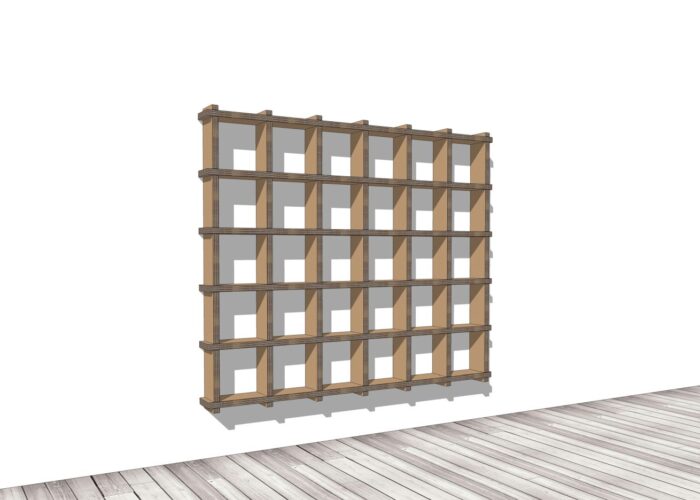 Arredo in cartone - Libreria ecologica a parete "Sea"