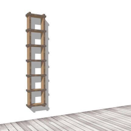 Modulo 6 vani per libreria in cartone a parete 'Sea 60'