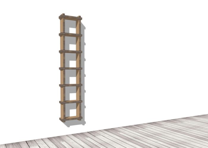 Modulo 6 vani per libreria in cartone a parete 'Sea 60'