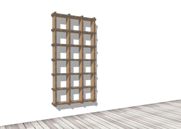 Arredo in cartone - Libreria ecologica a parete "Sea"