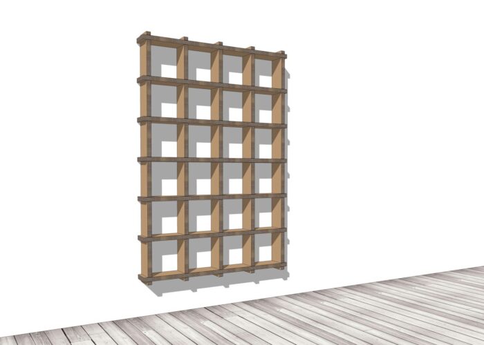 Arredo in cartone - Libreria ecologica a parete "Sea"