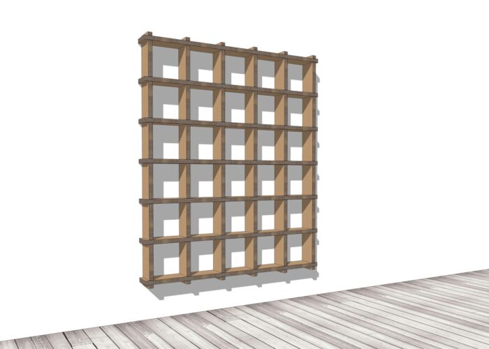 Arredo in cartone - Libreria ecologica a parete "Sea"