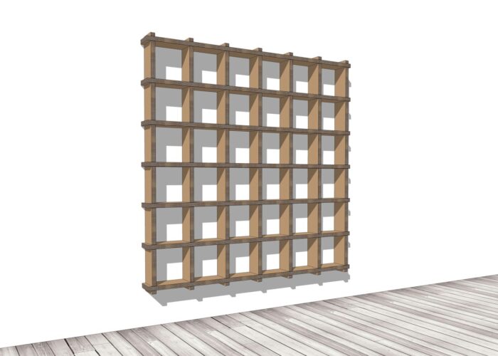 Arredo in cartone - Libreria ecologica a parete "Sea"