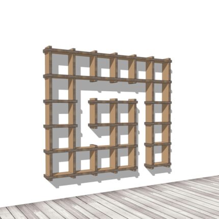 Libreria modulare a muro in cartone 'Sea @'