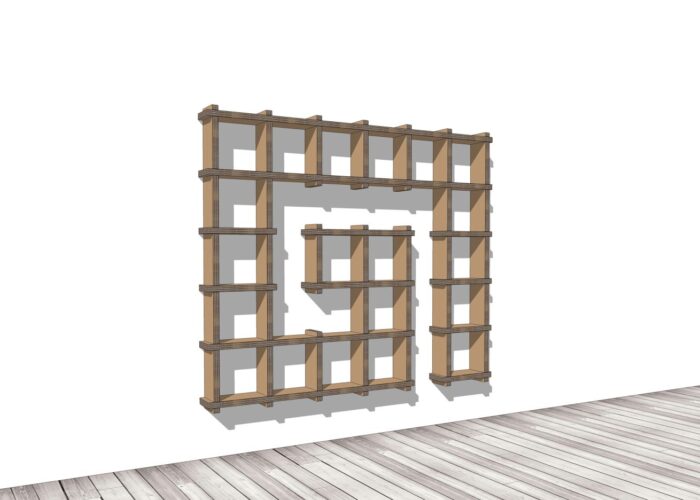 Libreria modulare a muro in cartone 'Sea @'